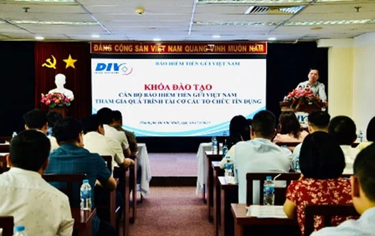 DIV dao tao can bo tham gia qua trinh co cau lai to chuc tin dung