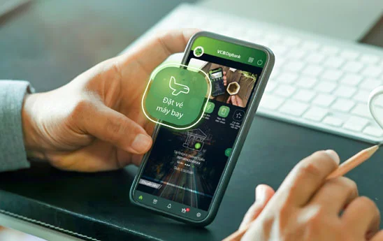 Đặt vé máy bay trên ứng dụng VCB Digibank hút người dùng