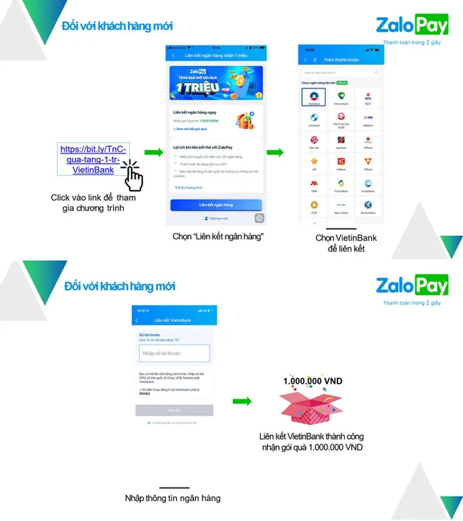 Lien ket tai khoan VietinBank voi Vi ZaloPay 2