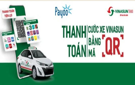 Quét mã QR để thanh toán cước taxi Vinasun
