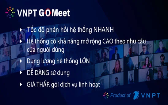 VNPT GoMeet - dịch vụ họp trực tuyến trên nền điện toán đám mây hàng đầu Việt Nam