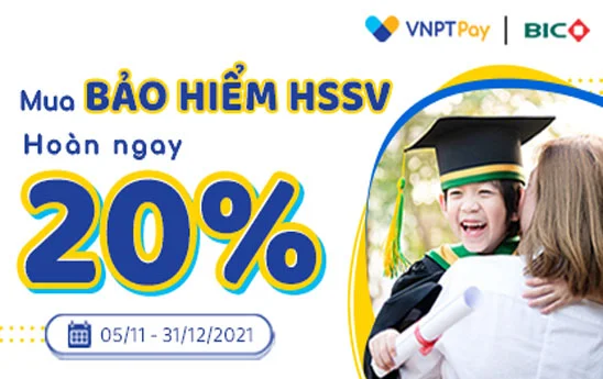 VNPT Pay ưu đãi 20% mua bảo hiểm Học sinh sinh viên