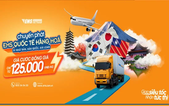 Vietnam Post ưu đãi giảm tới 40% khi gửi hàng đi tuyến Nhật Bản, Hàn Quốc, Đài Loan