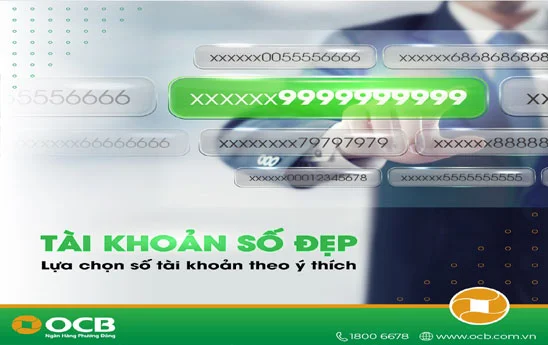 Chọn tài khoản số đẹp dễ dàng trên ứng dụng ngân hàng số OCB OMNI