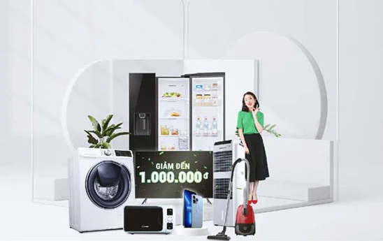 Chủ thẻ Vietcombank được giảm giá đến 1 triệu đồng khi mua sắm tại Nguyễn Kim