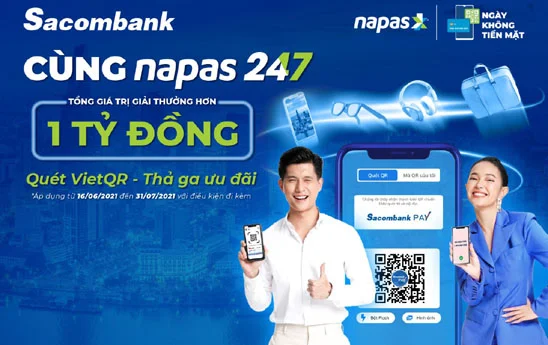 Sacombank triển khai dịch vụ chuyển khoản liên ngân hàng 24/7 bằng mã VietQR