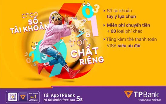 TPBank ưu đãi độc đáo với số tài khoản tự chọn