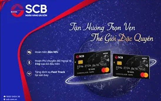 Thẻ tín dụng SCB Mastercard Wolrd - Tận hưởng trọn vẹn thế giới đặc quyền