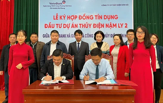 VietinBank Hà Giang ký hợp đồng cấp tín dụng 65 tỷ đồng đầu tư Dự án Thủy điện Nậm Ly 2