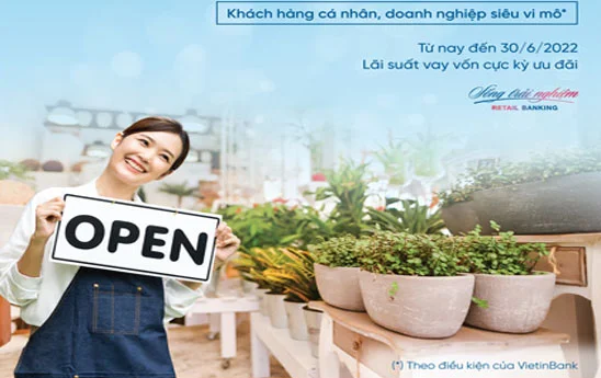 VietinBank tiếp tục ưu đãi lãi vay cho khách hàng