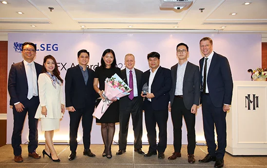 Vietcombank nhận danh hiệu Best FXall Taker của Refinitiv