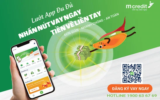 Mcredit triển khai đăng kí vay siêu nhanh trên App Đu Đủ chỉ với 3 bước