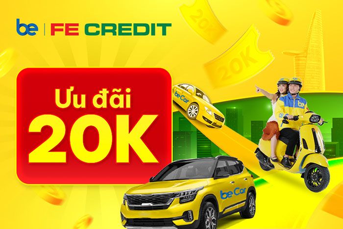 chu the tin dung fe credit nhan uu dai 20k khi dat xe goi mon tren be
