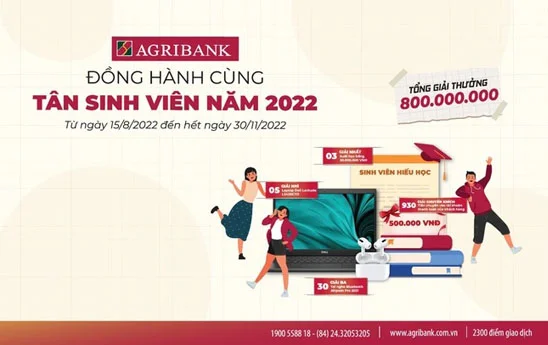 Agribank đồng hành cùng Tân sinh viên năm 2022