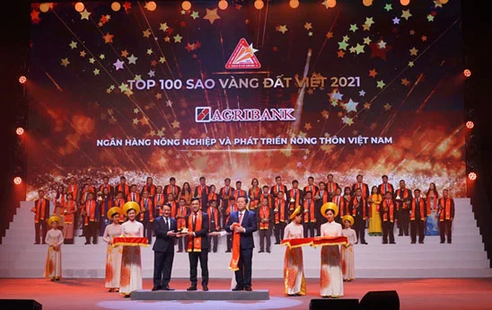 Agribank vinh dự đạt giải thưởng Sao Vàng đất Việt năm 2021