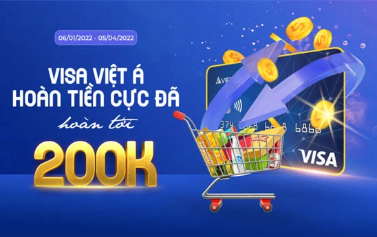 Chủ thẻ VietABank Visa nhận hoàn tiền
