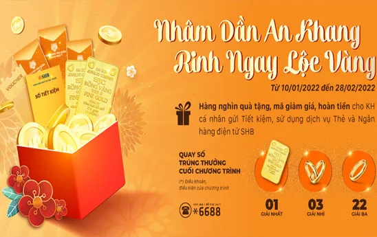 Cùng SHB rinh ngay lộc vàng đón Nhâm Dần an khang