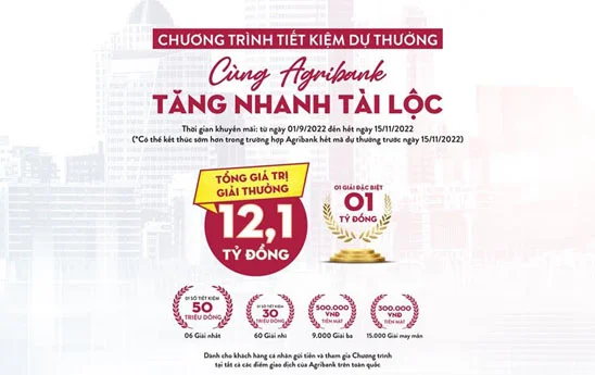 Gửi tiền trúng lớn cùng Agribank