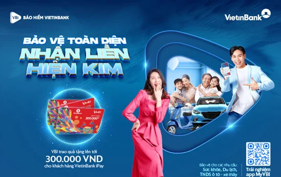 Hàng ngàn quà tặng tới 300.000 đồng dành riêng cho khách hàng của VietinBank