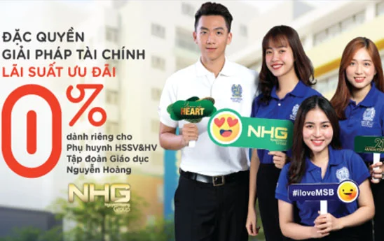MSB ưu đãi trả góp học phí 0% lãi suất
