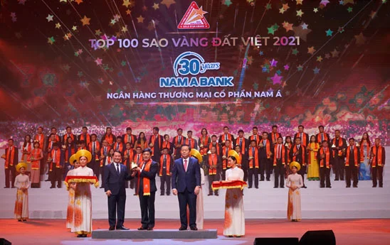 Nam A Bank được vinh danh giải thưởng Sao Vàng đất Việt 2021