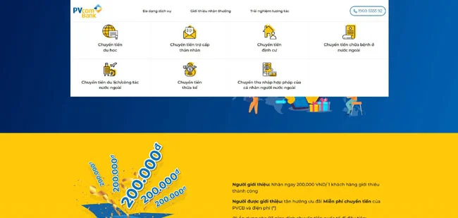 PVcomBank ra mat chuyen trang ve dich vu chuyen tien quoc te 2