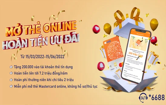 SHB “Mở thẻ online - Hoàn tiền ưu đãi”