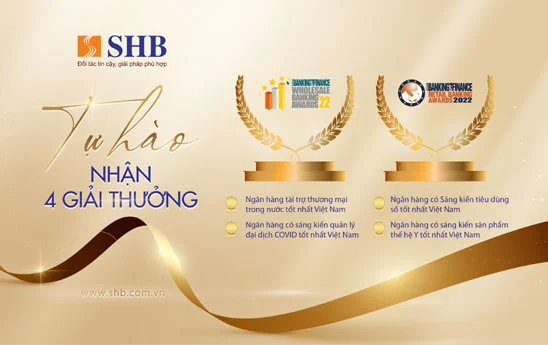 SHB nhận 4 giải thưởng của ABF