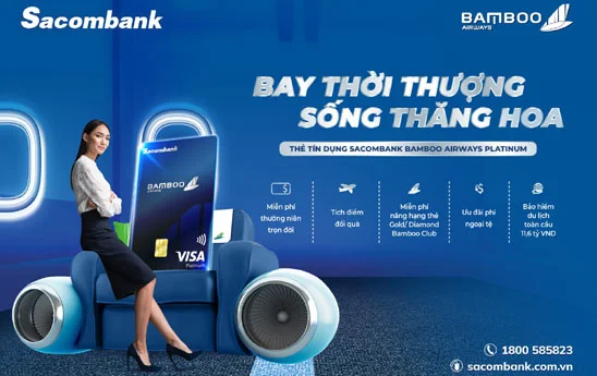 Sacombank ra mắt thẻ tín dụng liên kết Sacombank Bamboo Airways Platinum