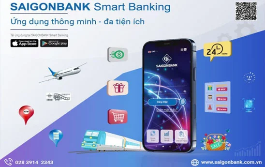 SaiGonBank Smart Banking ứng dụng thông minh đa tiện ích