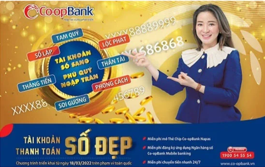 Tài khoản số đẹp Co-opBank khẳng định phong cách, tài lộc ghé thăm