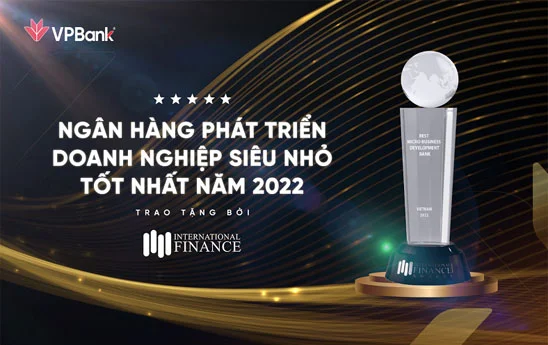 VPBank nhận giải thưởng Ngân hàng phát triển doanh nghiệp siêu nhỏ tốt nhất năm 2022