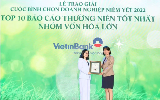 VietinBank được bình chọn Top 10 Báo cáo thường niên tốt nhất năm thứ 3 liên tiếp