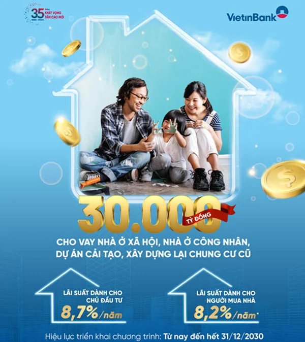 VietinBank uu dai lai suat cho chu dau tu va nguoi mua nha 1