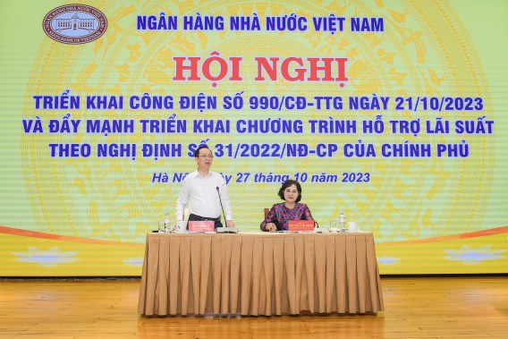 Phó Thống đốc Thường trực Đào Minh Tú điều hành Hội nghị