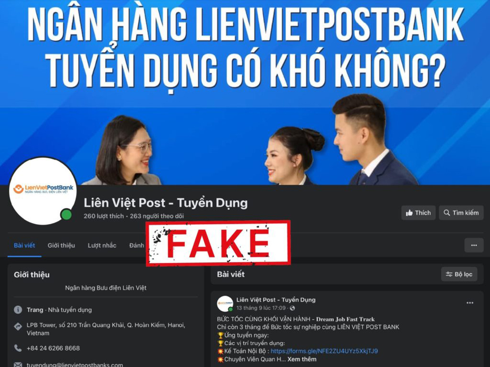 mạo danh ngân hàng