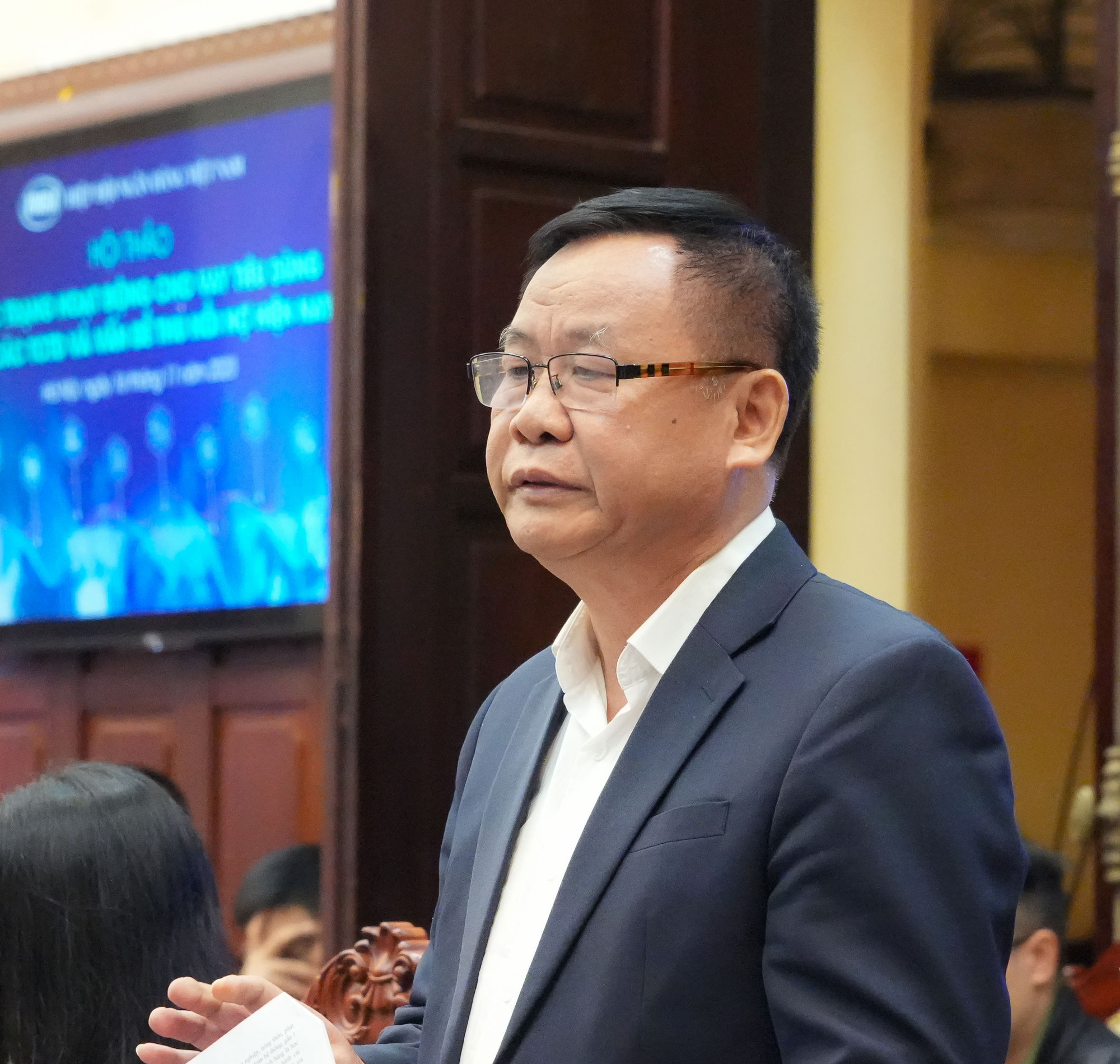 Đại diện Ngân hàng Nông nghiệp và Phát triển nông thôn Việt Nam (Agribank) phát biểu tại hội thảo