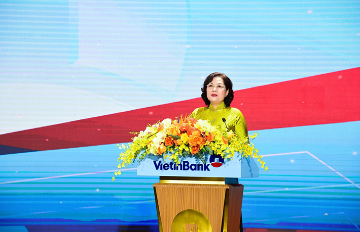 Thống đốc NHNN Nguyễn Thị Hồng phát biểu chỉ đạo tại Chương trình