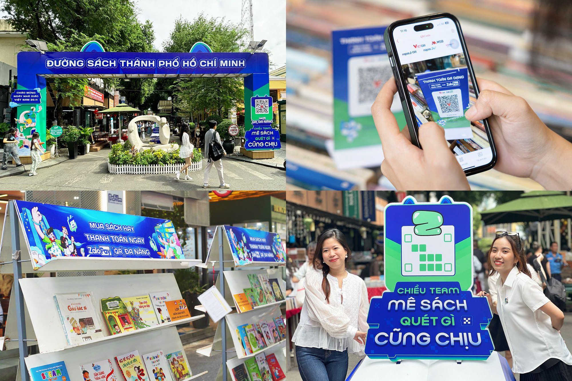 VÍ điện tử ZaloPay giới thiệu thêm phương thức thanh toán mới bằng QR Đa Năng tại Đường Sách TPHCM