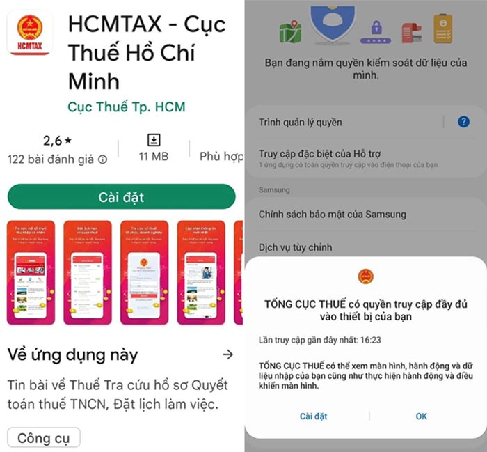 Ngân hàng Vietcombank cảnh báo thủ đoạn lừa đảo thông qua cài đặt ứng dụng giả mạo cơ quan thuế