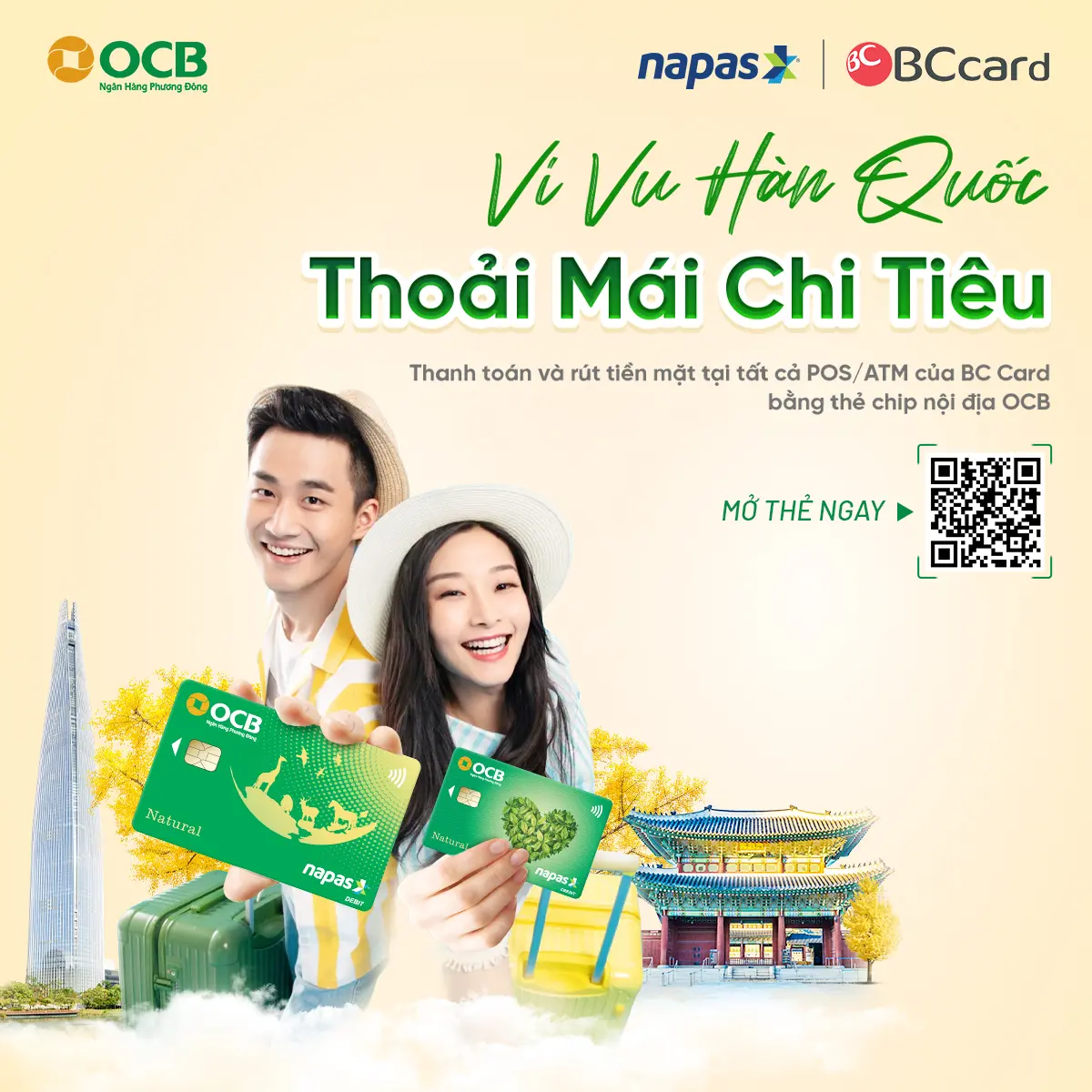 Ngân hàng OCB triển khai dịch vụ thanh toán và rút tiền mặt bằng thẻ chip nội địa tại Hàn Quốc