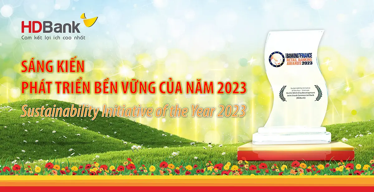 Ngân hàng HDBank được tạp chí The Asian Banking and Finance vinh danh ở hạng mục phát triển bền vững
