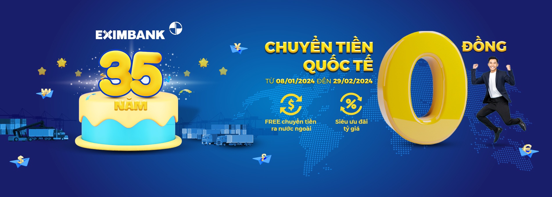 Eximbank dành nhiều ưu đãi cho khách hàng doanh nghiệp thanh toán quốc tế
