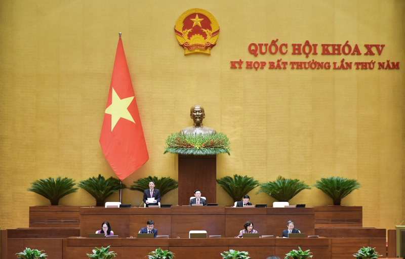 Phó Chủ tịch Quốc hội Nguyễn Đức Hải điều hành phiên họp