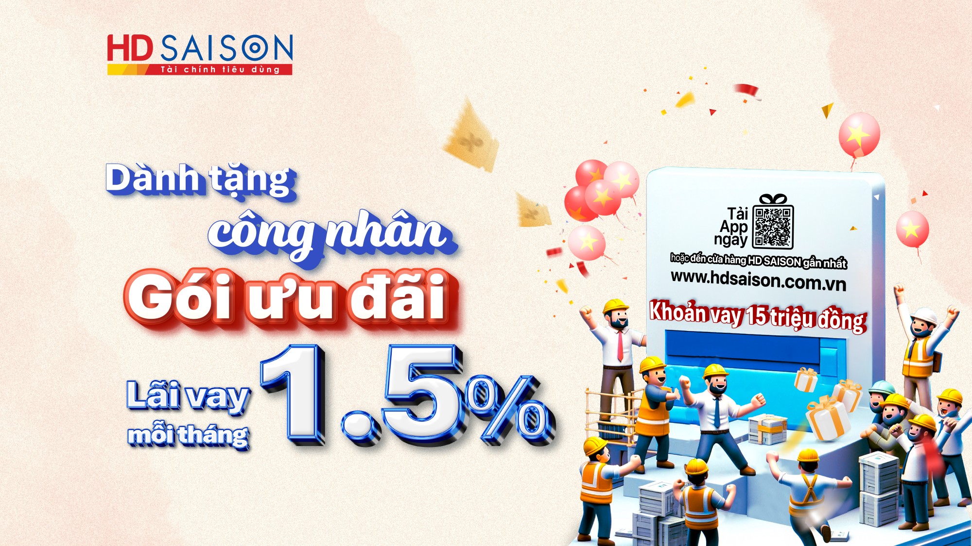 HD SAISON cho vay ưu đãi