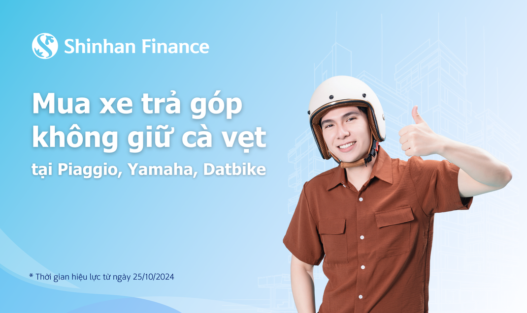 Shinhan Finance cho khách vay mua xe trả góp với lãi suất chỉ từ 0%