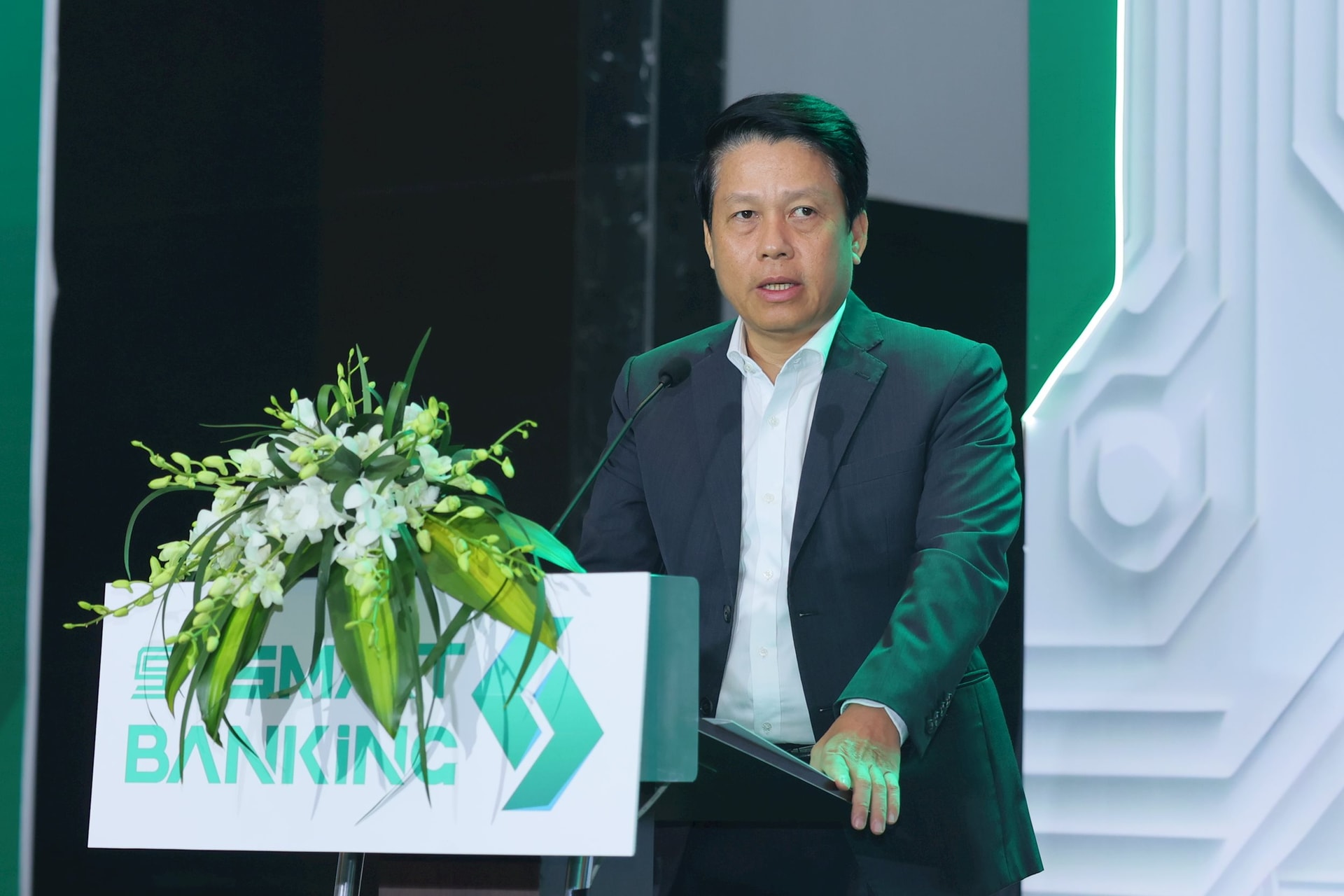 Phó Thống đốc Ngân hàng Nhà nước Phạm Tiến Dũng phát biểu tại sự kiện
