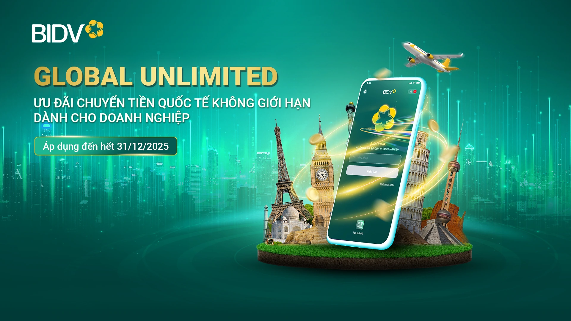 BIDV ưu đãi doanh nghiệp chuyển tiền quốc tế