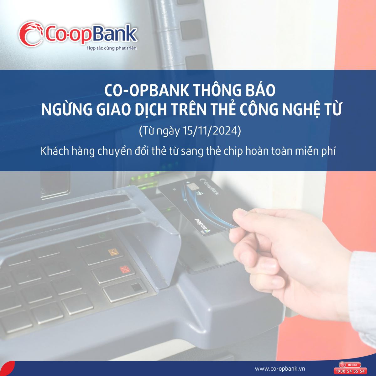 Co-opBank ngừng giao dịch thẻ từ