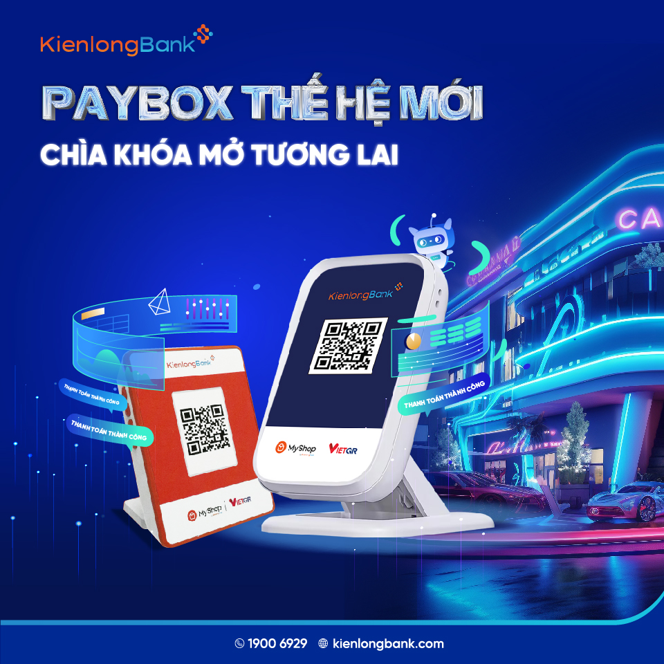 Ngân hàng KienLongBank vừa ra mắt sản phẩm Paybox thế hệ mới, góp phần mang giải pháp thanh toán tối ưu, dễ sử dụng và an toàn cho các hộ kinh doanh